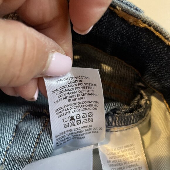 LUCKY BRAND 110 Slim Mens Jeans 30X30 Medium Wash Denim Low Rise Stretch EUC - Picture 12 of 15